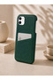iPhone 11 (6.1 Inch) Compatible Leather Phone Case with Open Sides, Frameless Slim Design, Card Holder Compartment and Card Holder