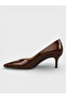 Women's Summer 5cm Thin Closed Heel Shoes - 494 0754 - Brown Patent Leather - 3