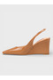 Women's Summer 9cm Thick Open Heeled Shoes - 574 1100 - Capuccino Patent Leather - 3