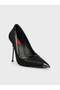 Women's Summer 11cm Thin Closed Heeled Shoes - 574 5777 - Black Patent Leather Mesh - 2