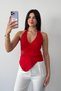 Women's Halter Neck Blouse with Buckle Detail - 26Y 2766 - 3