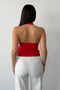 Women's Halter Neck Blouse with Buckle Detail - 26Y 2766 - 4