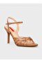 Women's Summer 11cm Thin Open Heeled Shoes - 574 1123 - Capuccino Patent Leather - 2
