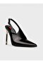 Women's summer 11cm thin open heel shoes - 574 3264 - black patent leather - 2