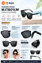 Mijia Square Polarized 95%+ Oar Coating Uv400 Unisex Sunglasses Hd Nylon Lens Black Frame Mjtb01Lm - 2