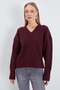 Basic V-Neck Oversize Knitwear Sweater - 2
