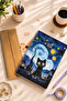 A4 Spiral Cardboard Cover Set of 4, 2 Squares, 2 Lines, Timetable and Note School Notebook - Meow Kedi Ser - 2