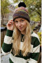 Norden ™   Pompom Ethnic Patterned Soft Textured Knitted Beanie 2748 - 2