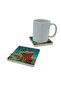 Edirne Symbols Printed Natural Stone Coaster 10X10 1G-Edirne1 - 2