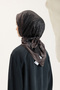 Patterned Twill Scarf Mix Smoke - 5