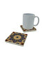 Iran 11Th Century Quranic Inscription Printed Natural Stone Coaster 10X10 Kd-11