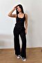 Women's Adjustable Waist Double Pocket Sweatpants Black - Ms0001272
