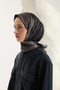 Patterned Twill Scarf Mix Smoke