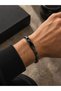 Black Tennis Men's Steel Bracelet - Black Stone Water Resistant Men's Jewelry Gift - 2