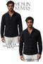 Men's Black Muslin Linen Blended Shirt - 2
