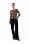 Openwork Knitted Blue-Green Color Gradient Cardigan - 3