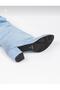 Pusi Baby Blue Suede Cuffed Cowboy Boots - 2