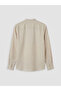 Lcw Vision Beige Regular Fit Linen Blend Men's Shirt - 7