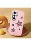 Pink Silicone Case with Leopard Pattern and Stars Pattern, Compatible with Samsung Galaxy S25, Shock Absorbing Camera Protection - 2