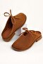 Women's Mustard Yellow Perforated Comfortable Heeled Ribbon Slippers - 4