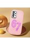 Pink Silicone Case with Number Six Seven Written Pattern, Shock Absorbing Camera Protection, Compatible with Samsung Galaxy A13 4G/5G - 2