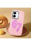 Vivo Y36 4G/5G Compatible Number Six Seven Written Pattern Shock Absorbing Camera Protected Pink Silicone Case - 2