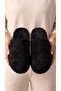 Women's Black Closed 3-Stripes House Slippers 3 cm Byndkap3C
