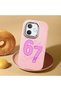 Oppo A5 Pro 4G/5G Compatible Number Six Seven Written Pattern Shock Absorbing Camera Protected Pink Silicone Case - 2