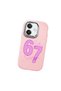 Oppo A3/A3X 4G/5G Compatible Number Six Seven Written Pattern Shock Absorbing Camera Protected Pink Silicone Case - 3