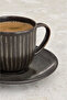 Luxury Striped Porcelain Coffee Cup Set - Cup Set with Saucers - 7