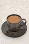 Luxury Striped Porcelain Coffee Cup Set - Cup Set with Saucers - 8