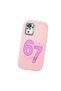 Redmi Note 10 4G/Note 10S Compatible Number Six Seven Written Pattern Shock Absorbing Camera Protected Pink Silicone Case - 4