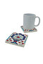 A Tile Pattern Printed Natural Stone Coaster from Topkapi Palace Harem Complex 10X10 1G-Çinirpc19 - 2