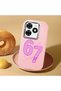 Tecno Spark 20/20C Compatible Number Six Seven Written Pattern Shock Absorbing Camera Protected Pink Silicone Case - 2
