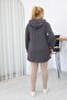 Plus Size Hooded Modal Fabric Cardigan with Piping Detail - 8