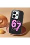 Poco M6 4g Compatible Number Six Seven Written Pattern Shock Absorbing Camera Protected Black Silicone Case - 2