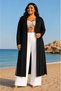 Hooded Slit Long Sports Cardigan - 2