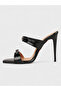 Women's summer 11cm thin heeled slippers - 233 2677 - glossy black - 3