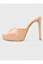 Women's Summer 11cm Thin Heeled Slippers - 233 2679 - Nude Patent Leather - 3