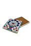 A Tile Pattern Printed Natural Stone Coaster from Topkapi Palace Harem Complex 10X10 1G-Çinirpc19