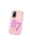 Realme C67 4g Compatible Number Six Seven Written Pattern Shock Absorbing Camera Protected Pink Silicone Case - 3