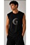 Printed Crew Neck Sleeveless Men's Zero Sleeve Sportswear Regular Tank Top T-Shirt