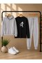 Armikids Unisex Kids 3-Piece Combination Set: Hooded Jacket, T-Shirt and Sweatpants