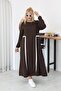 Plus Size Modal Fabric Lycra Dress with Piping Detail
