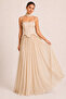 Stone Embellished Strap Corset Top and Chiffon Long Skirt Two-Piece Evening Dress Set - 3