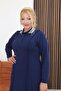 Plus Size Polo Neck Modal Fabric Dress - 6