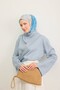 وشاح ناعم باللون الأزرق بتصميم Urban Patch - 2
