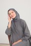 Shiny Scarf Ottoman Paisley Dark Gray