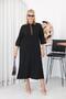 Plus Size Modal Fabric Three-Quarter Sleeve Dress - 2