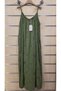 Long Dress with Rope Straps, Floral Embossed Cotton